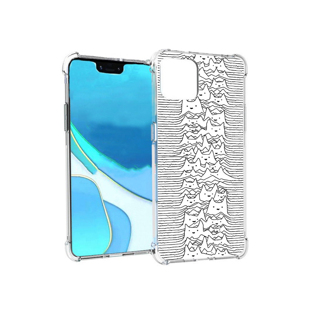 

Чехол MyPads Tocco для Google Pixel 4 XL черно белые коты 3D, Прозрачный, Tocco