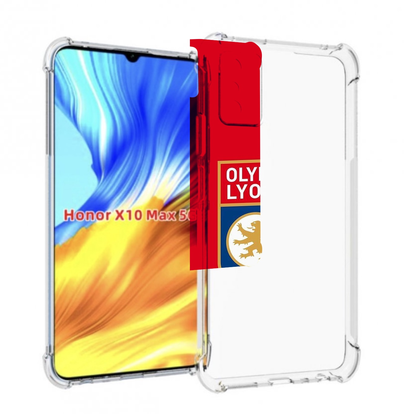 

Чехол MyPads фк лион эмблема для Honor X10 Max, Прозрачный, Tocco