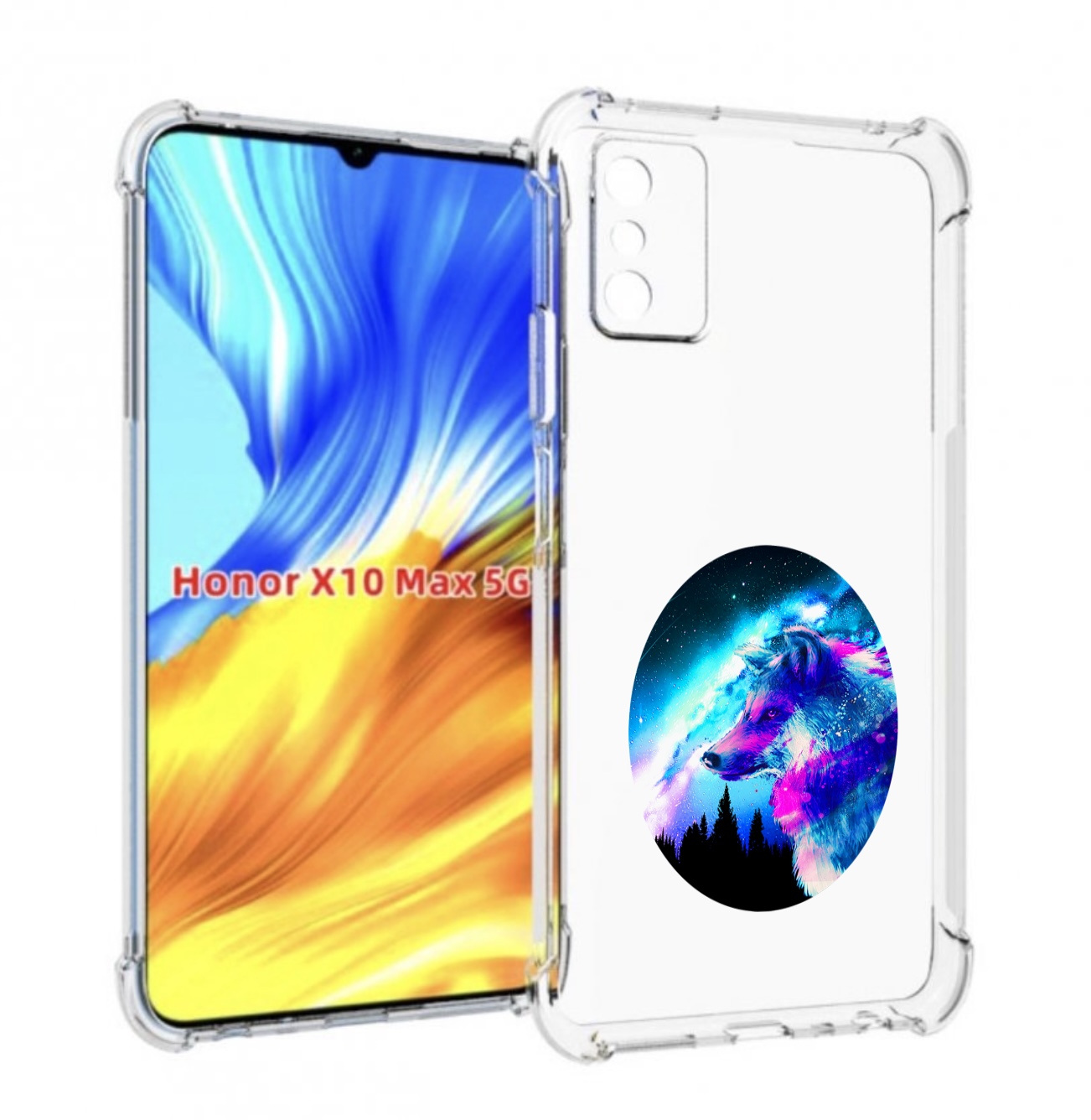 

Чехол MyPads голубой волк для Honor X10 Max, Прозрачный, Tocco