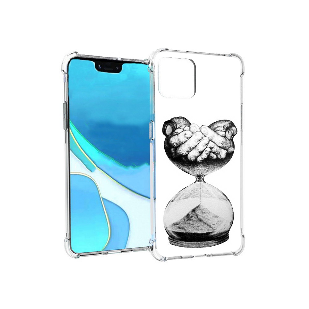 

Чехол MyPads Tocco для Google Pixel 4 XL часы жизни черно белый, Прозрачный, Tocco