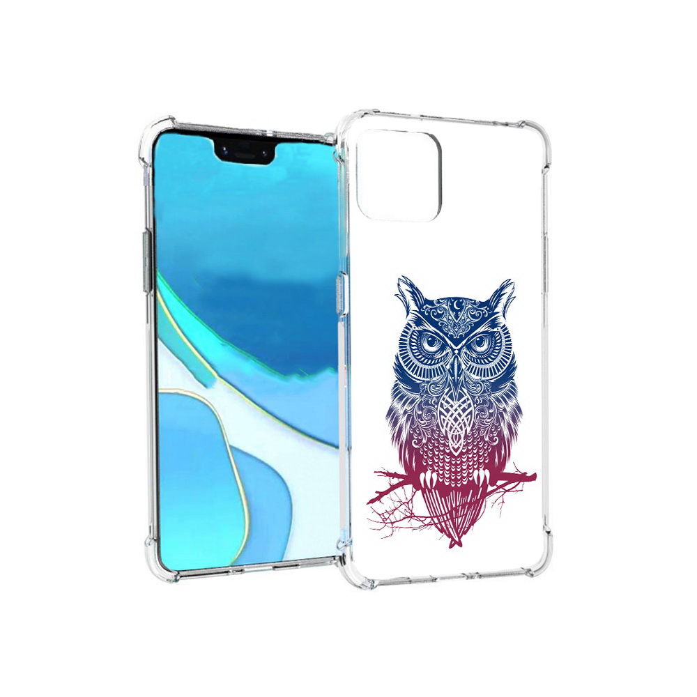 

Чехол MyPads Tocco для Google Pixel 4 XL хиппи сова, Прозрачный, Tocco