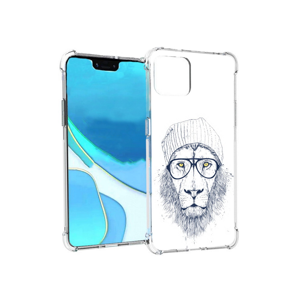 

Чехол MyPads Tocco для Google Pixel 4 XL хиппи лев, Прозрачный, Tocco