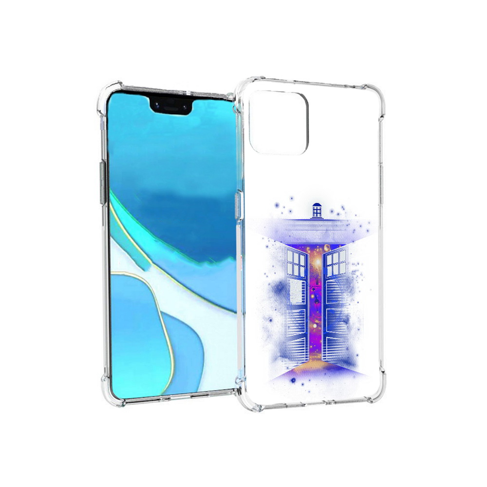 

Чехол MyPads Tocco для Google Pixel 4 XL фиолетовый уголок абстракция, Прозрачный, Tocco