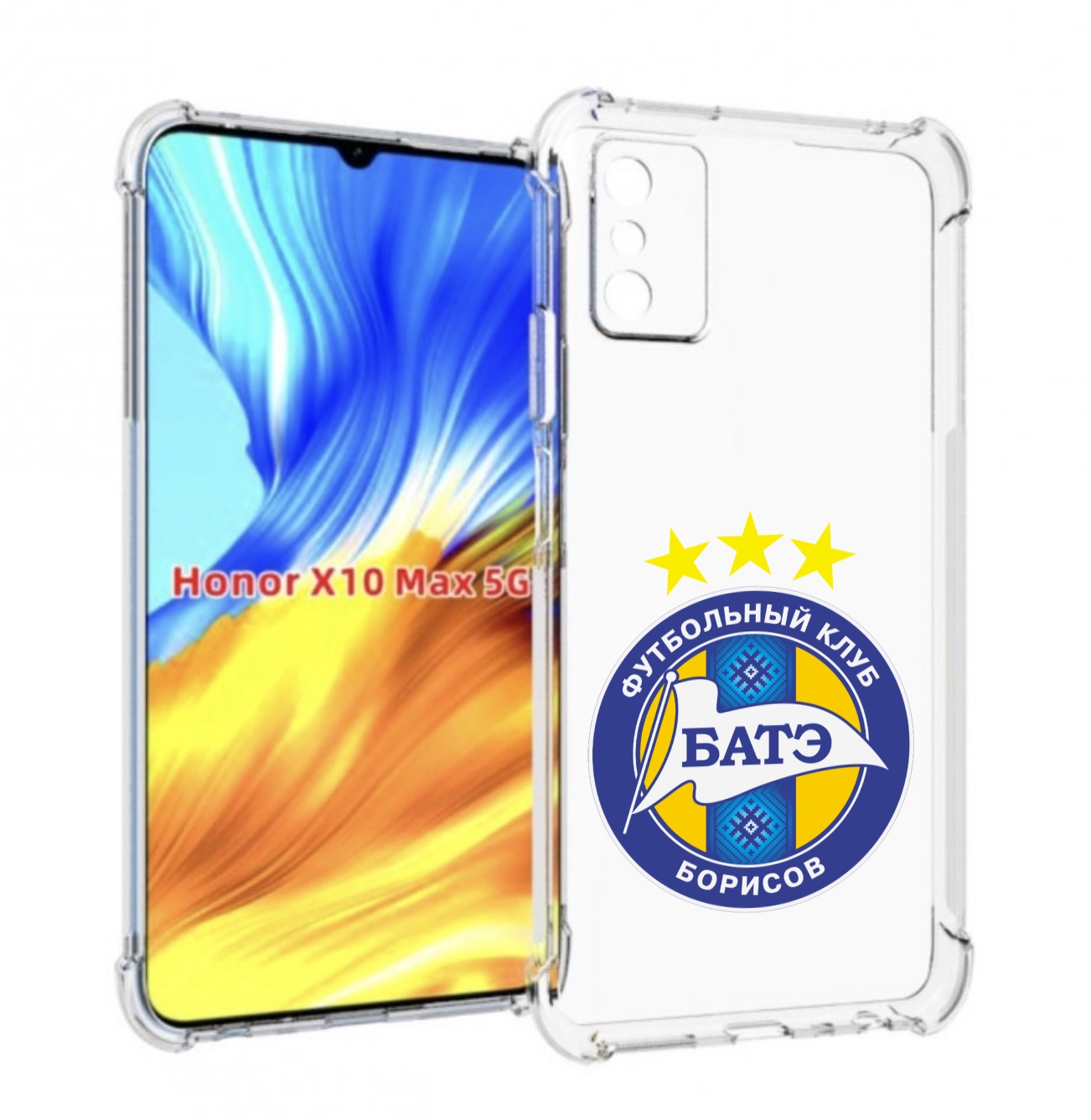 

Чехол MyPads фк батэ борисов мужской для Honor X10 Max, Прозрачный, Tocco