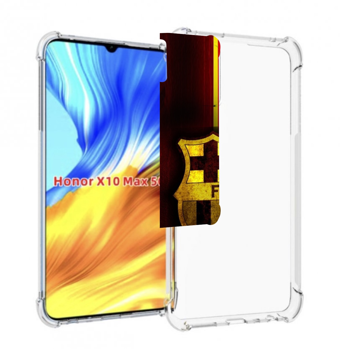 

Чехол MyPads фк барселона мужской для Honor X10 Max, Прозрачный, Tocco