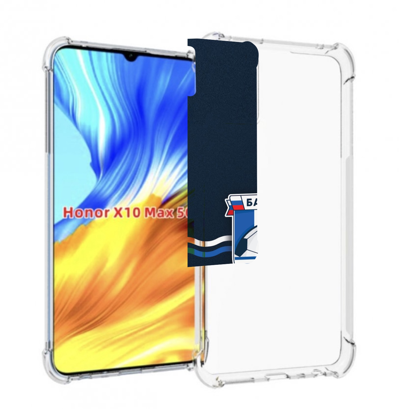 

Чехол MyPads фк балтика калининград мужской для Honor X10 Max, Прозрачный, Tocco