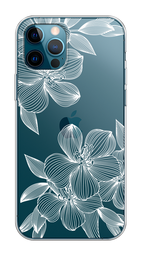 

Чехол на Apple iPhone 12/12 Pro "Крокус", Белый;прозрачный, 12850-1