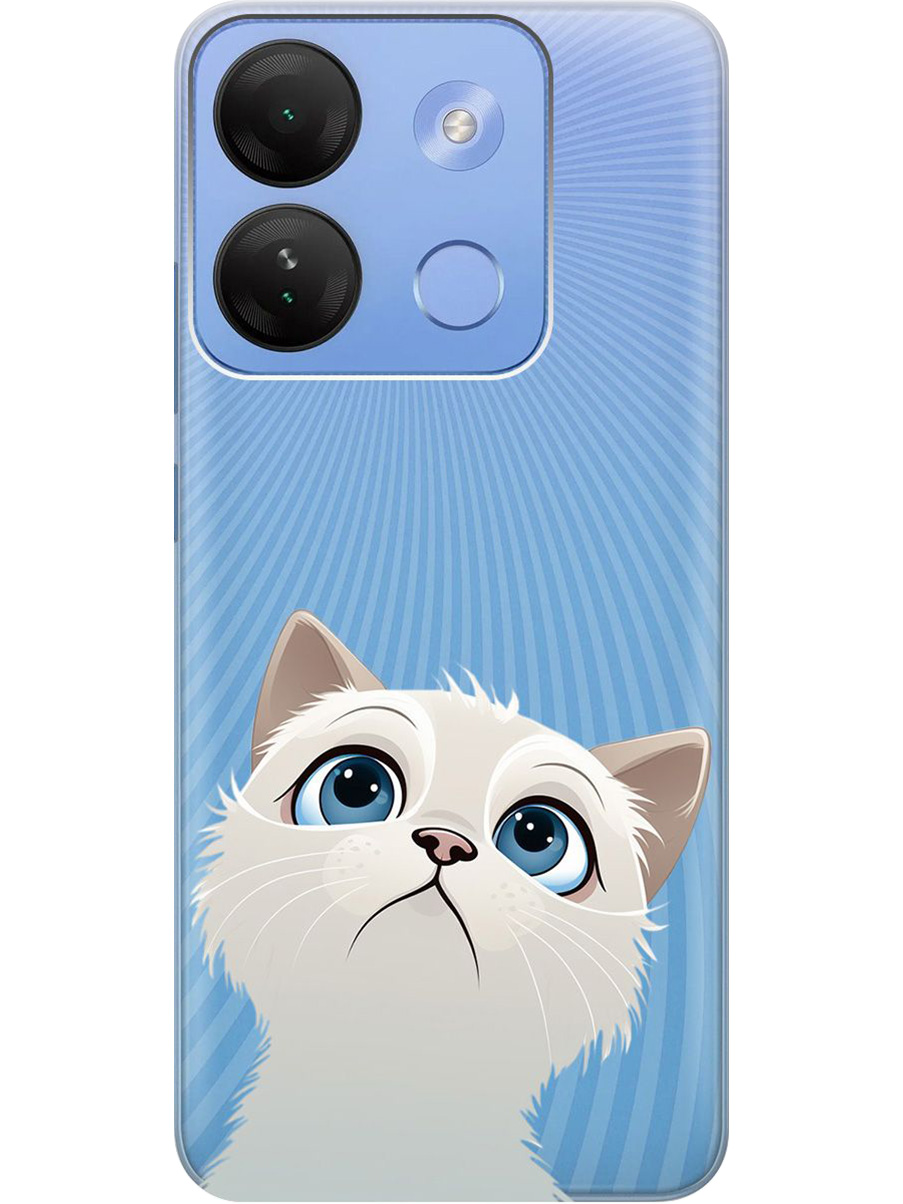 

Силиконовый чехол на Infinix Smart 7 HD с принтом "Белый котик" прозрачный, Прозрачный;белый, 769392011