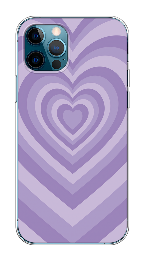 

Чехол на Apple iPhone 12/12 Pro "Violet heart latte", Фиолетовый, 12850-1