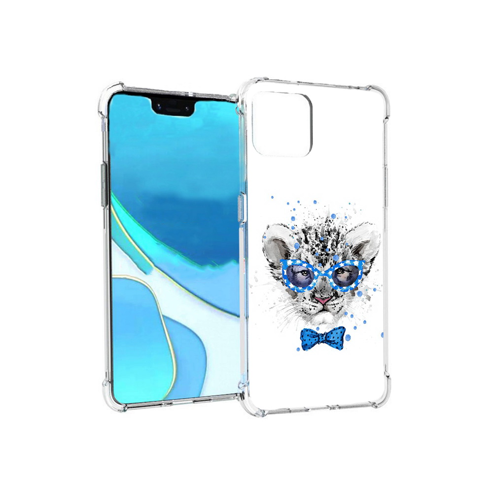 

Чехол MyPads Tocco для Google Pixel 4 XL тигренок с бабочкой, Прозрачный, Tocco