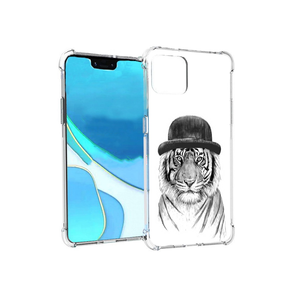 

Чехол MyPads Tocco для Google Pixel 4 XL тигр британец, Прозрачный, Tocco