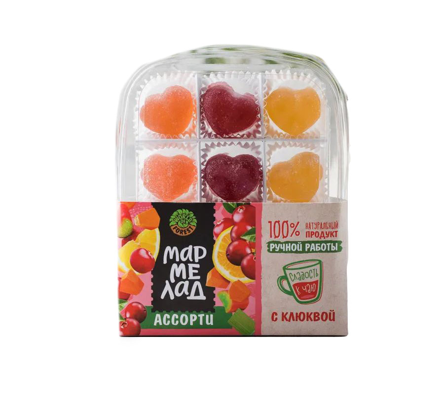 

Мармелад World of Forest с клюквой ассорти 120 г