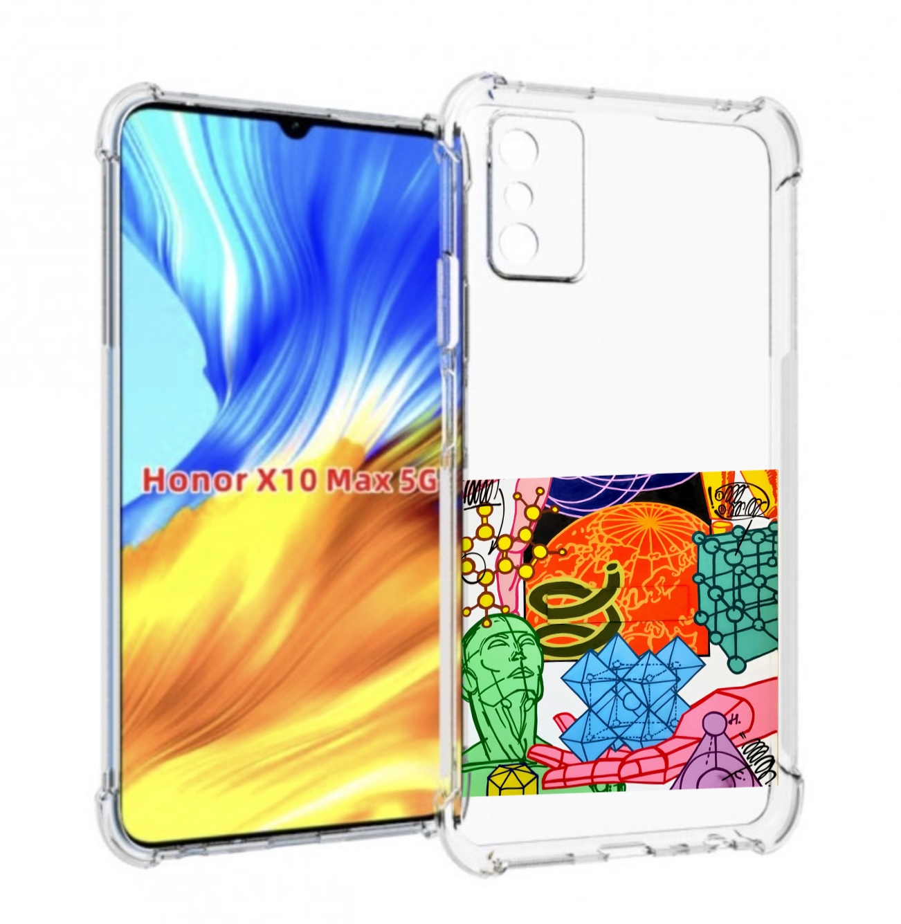 

Чехол MyPads физика-химия для Honor X10 Max, Прозрачный, Tocco