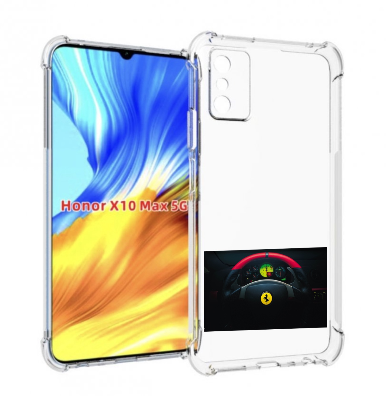 

Чехол Mypads Ferrari 2 Для Honor X10 Max, Прозрачный, Tocco