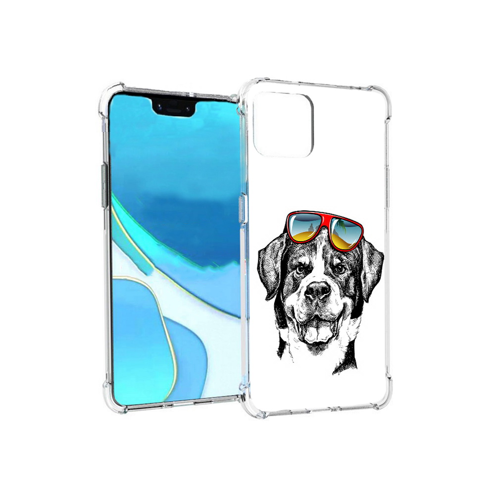 

Чехол MyPads Tocco для Google Pixel 4 XL счастливая собака, Прозрачный, Tocco