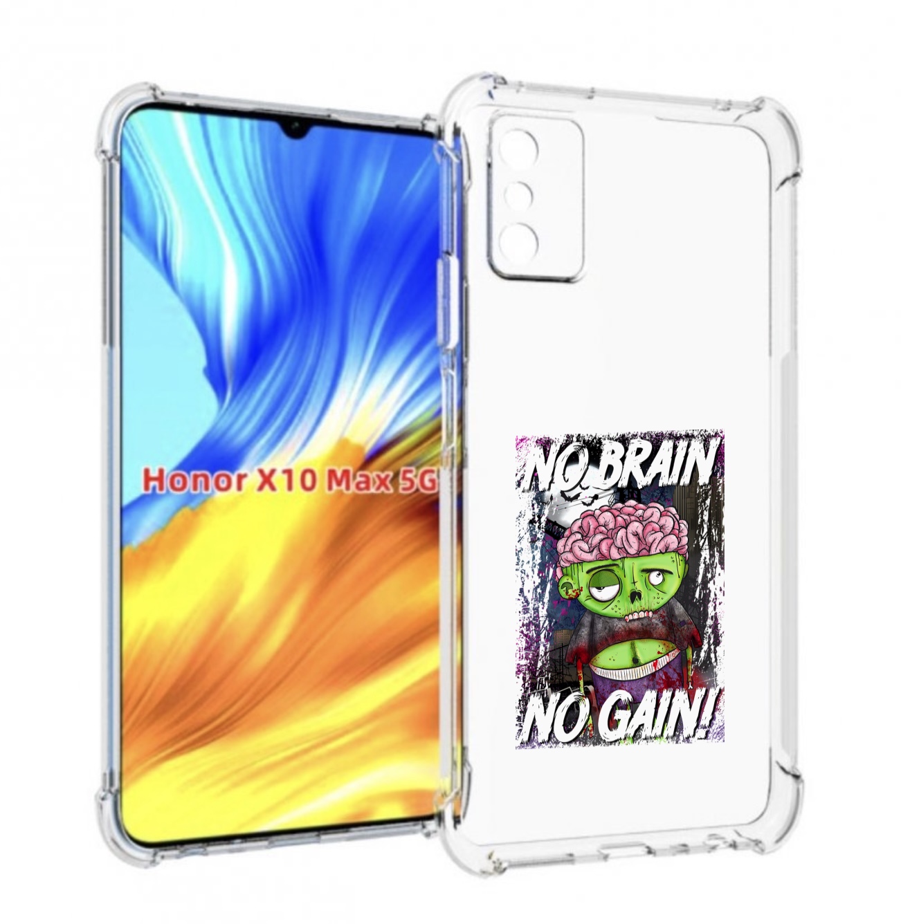 

Чехол MyPads глупый зомби для Honor X10 Max, Прозрачный, Tocco
