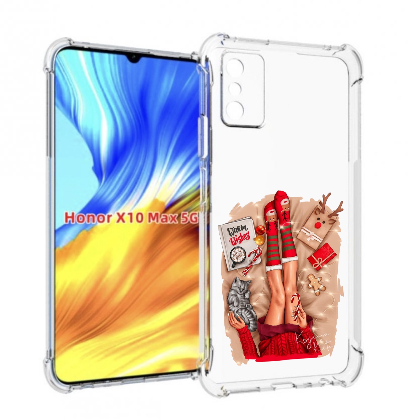 

Чехол MyPads уютный-арт женский для Honor X10 Max, Прозрачный, Tocco