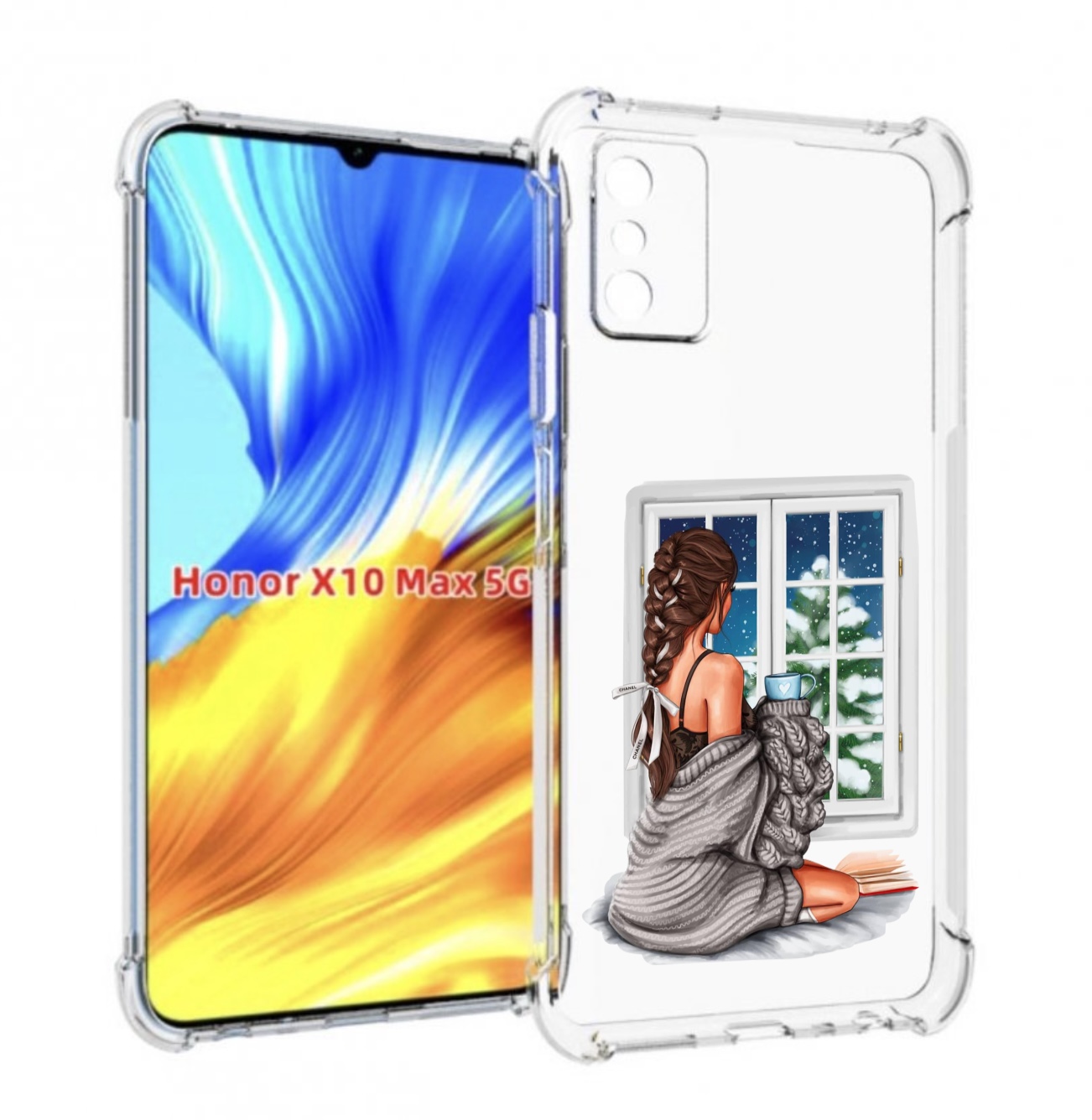 

Чехол MyPads уютное-зимнее-окно женский для Honor X10 Max, Прозрачный, Tocco