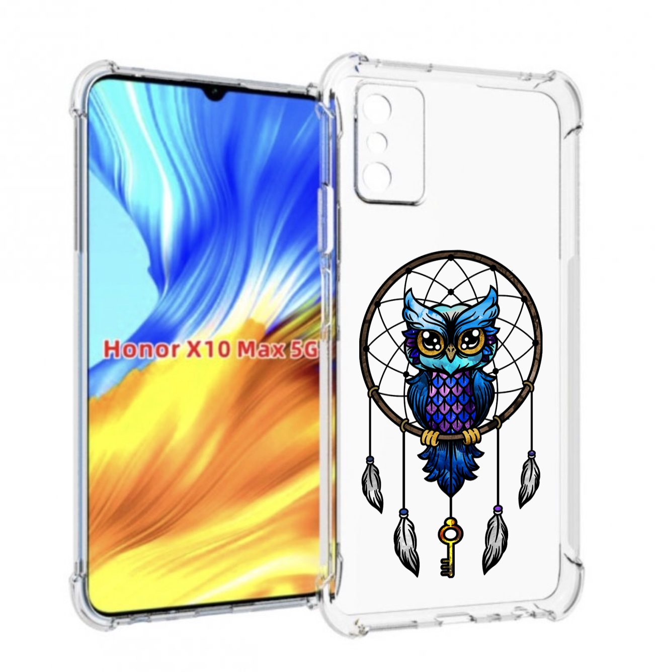 

Чехол MyPads умная-фиолетовая-сова для Honor X10 Max, Прозрачный, Tocco