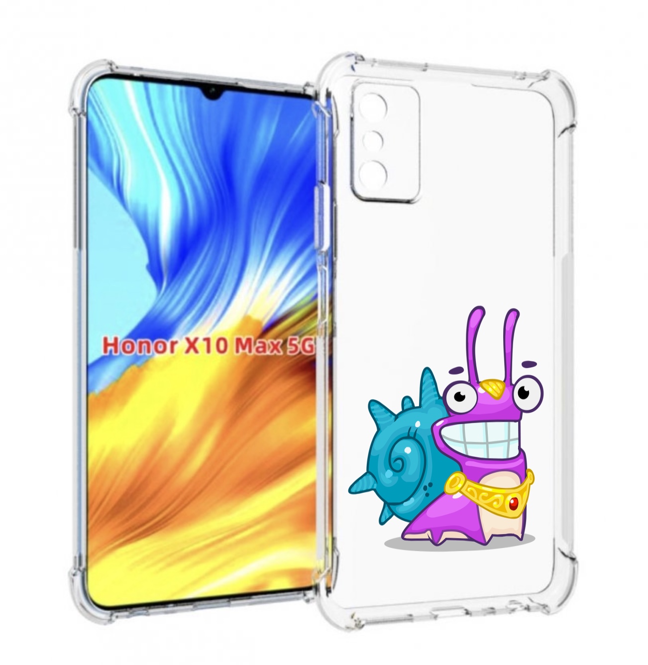 

Чехол MyPads улитка-принц для Honor X10 Max, Прозрачный, Tocco