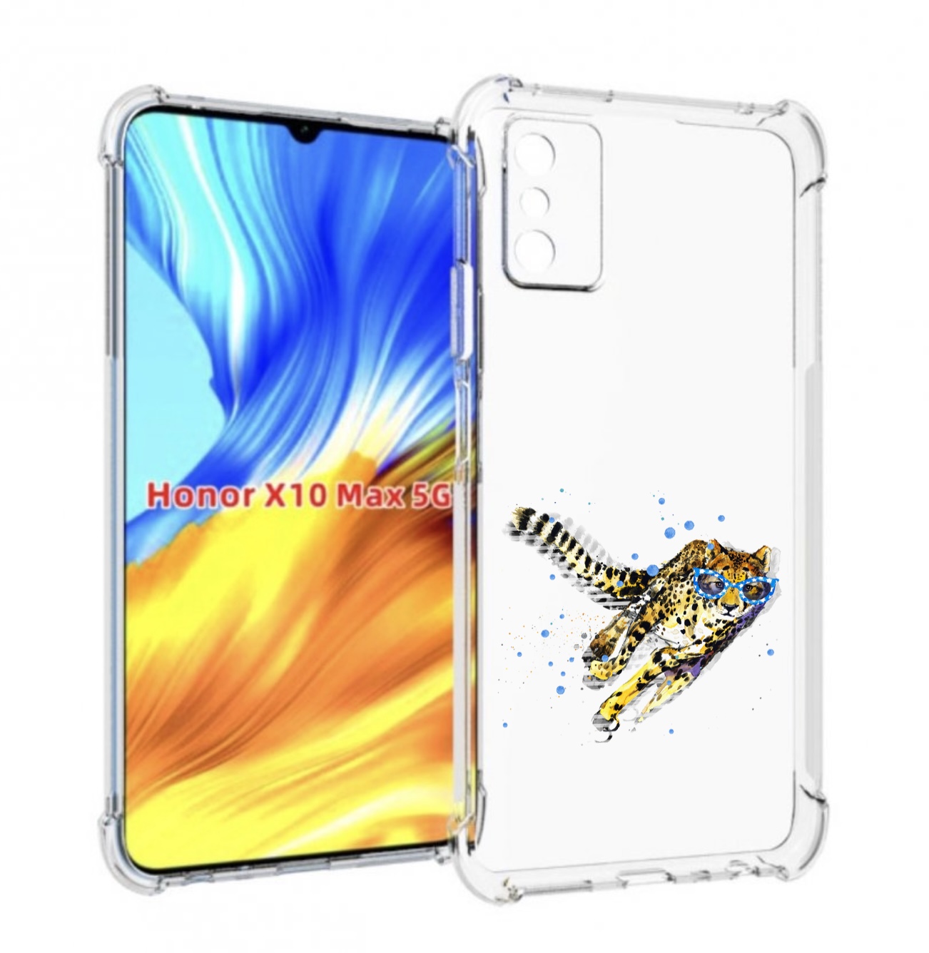 

Чехол MyPads гепард в очках для Honor X10 Max, Прозрачный, Tocco