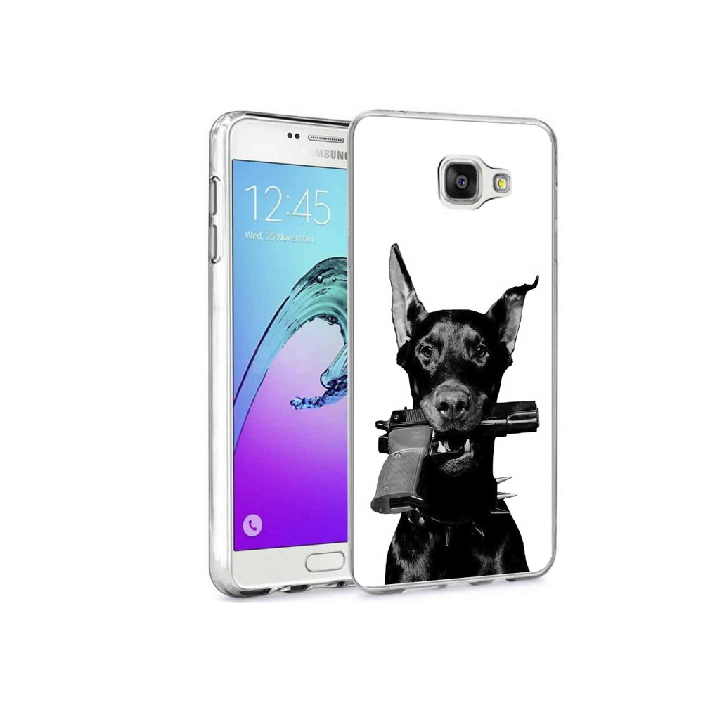 

Чехол MyPads Tocco для Samsung Galaxy A9 Pro доберман с пистолетом (PT52968.556.331), Прозрачный, Tocco