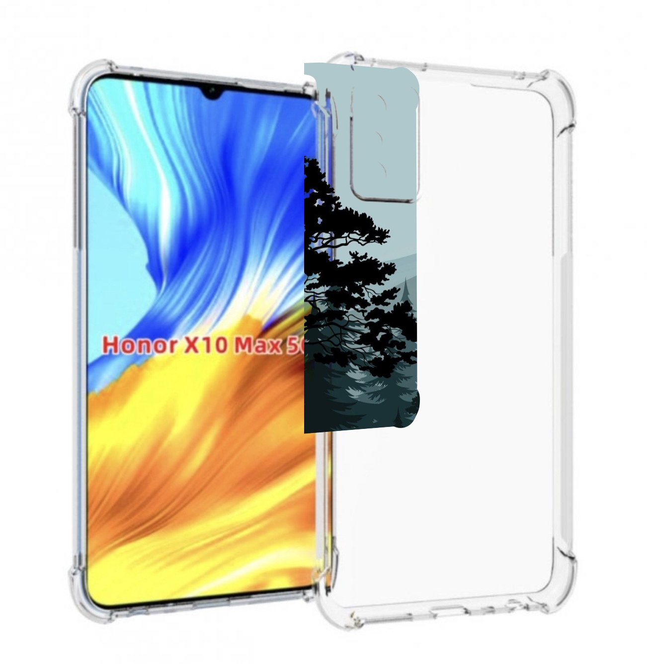 

Чехол MyPads темный лесочек для Honor X10 Max, Прозрачный, Tocco