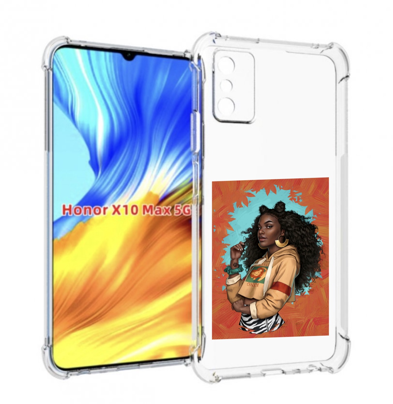 

Чехол MyPads темная-девушка женский для Honor X10 Max, Прозрачный, Tocco