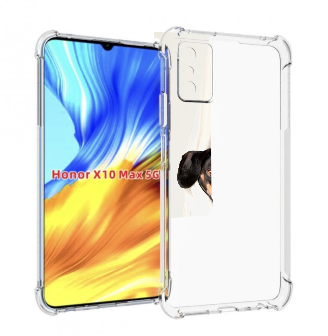 

Чехол MyPads такса собака для Honor X10 Max, Прозрачный, Tocco