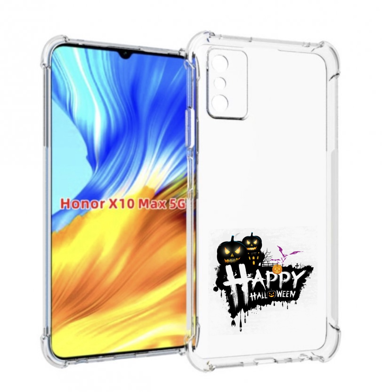 

Чехол MyPads счастливого хэллоуина для Honor X10 Max, Прозрачный, Tocco