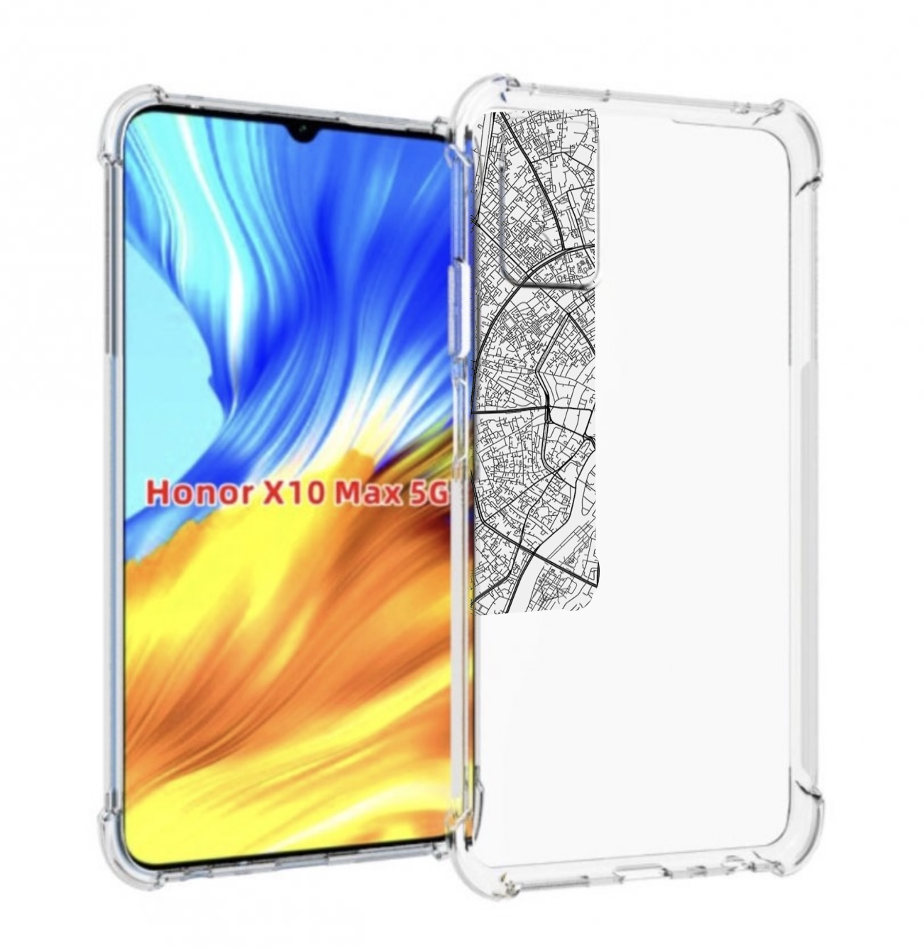 

Чехол MyPads схема-москва для Honor X10 Max, Прозрачный, Tocco