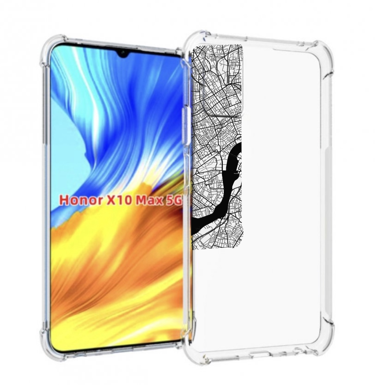 

Чехол MyPads схема-лондон для Honor X10 Max, Прозрачный, Tocco