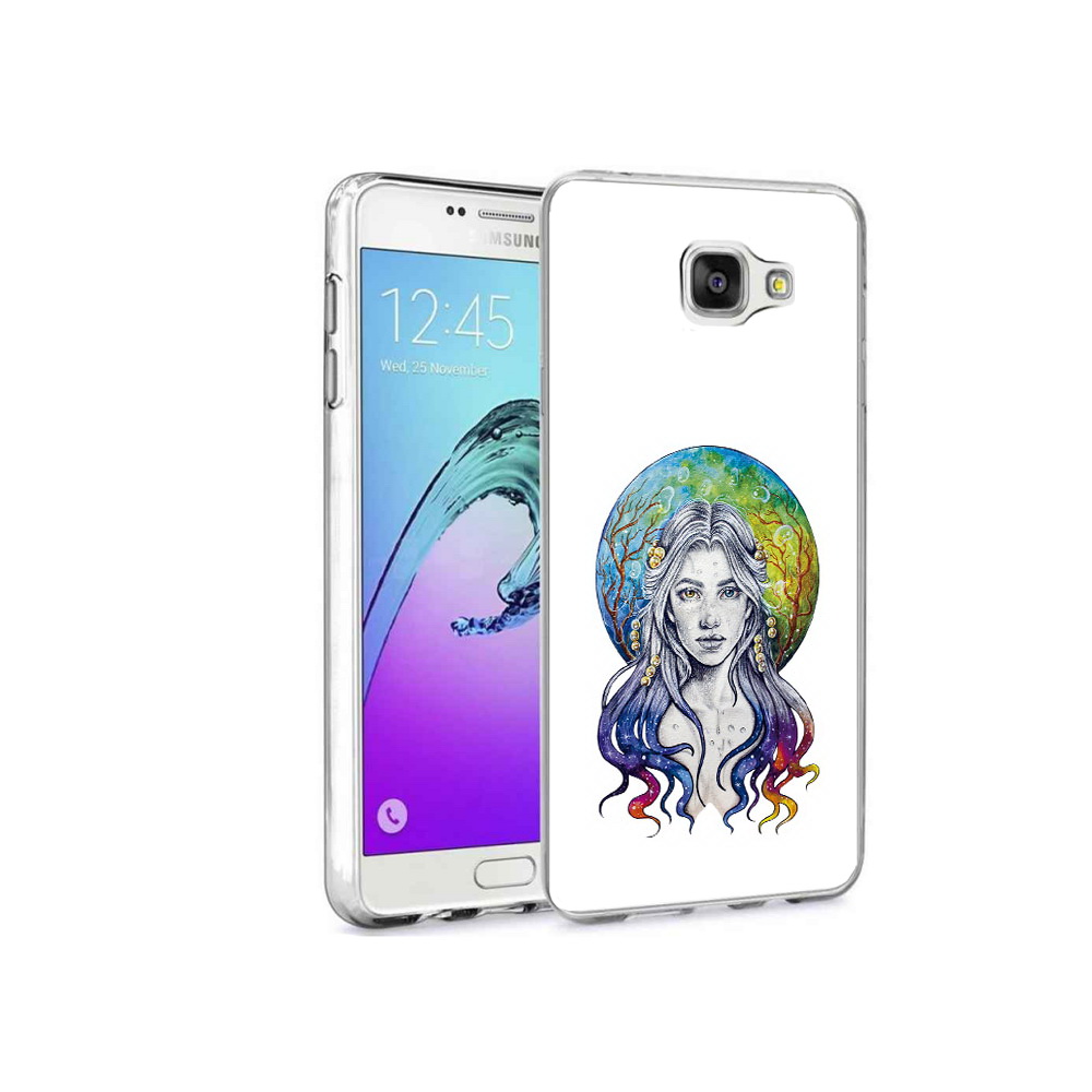 

Чехол MyPads Tocco для Samsung Galaxy A9 Pro девушка с красивыми волосами, Прозрачный, Tocco