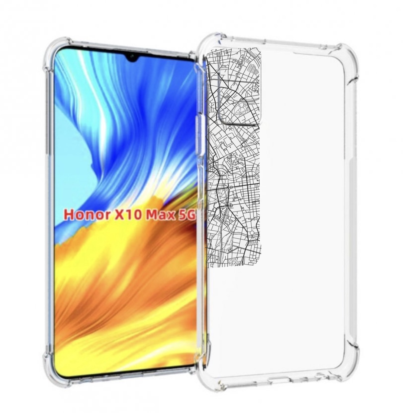 

Чехол MyPads схема-барселона для Honor X10 Max, Прозрачный, Tocco