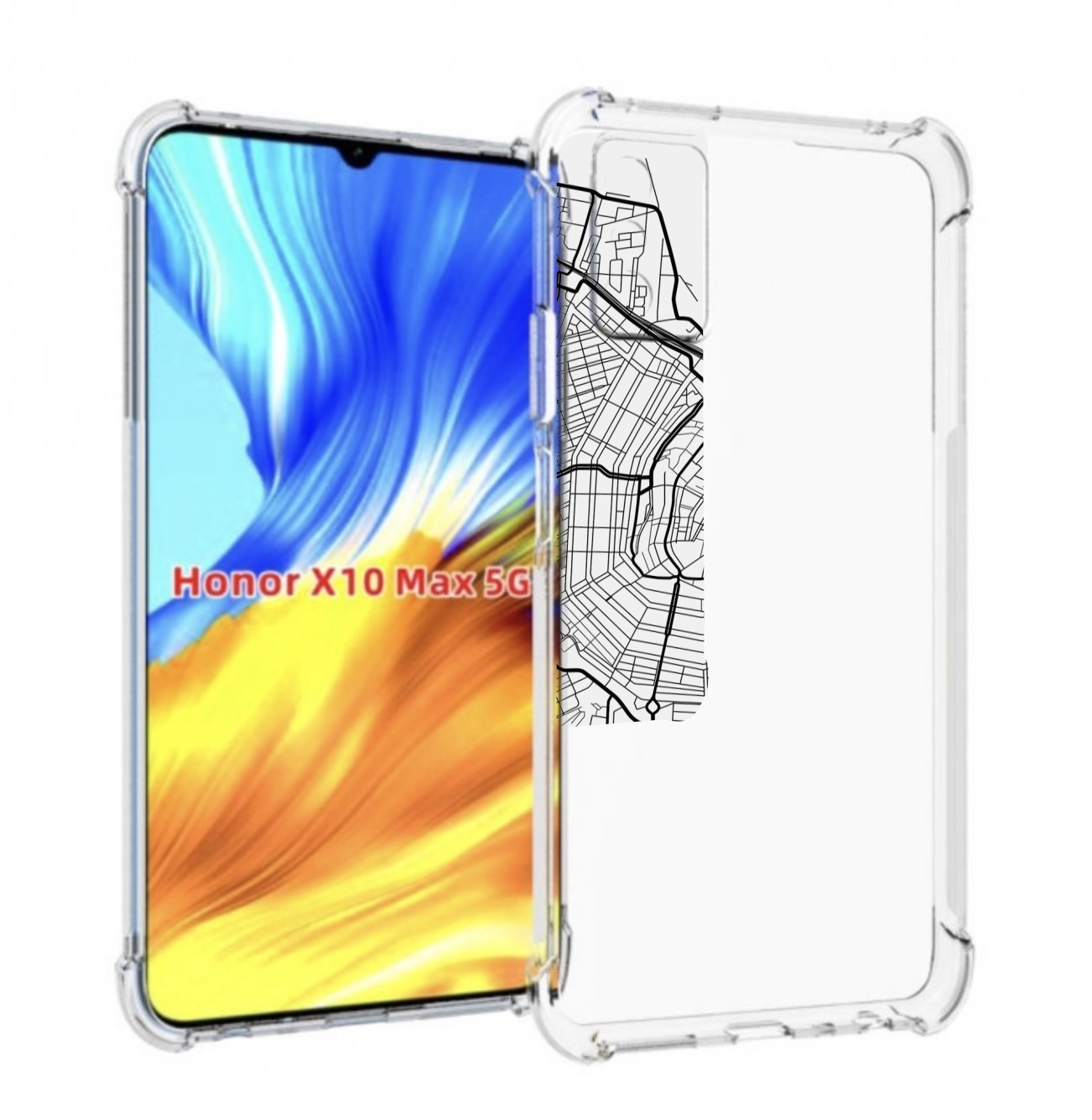 

Чехол MyPads схема-амстердам для Honor X10 Max, Прозрачный, Tocco