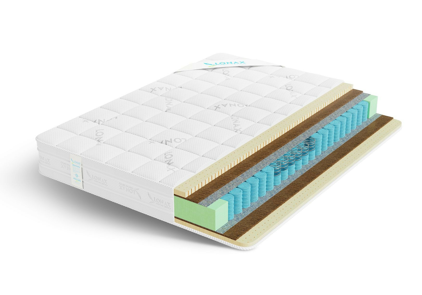

Матрас Lonax Классик Medium TFK 190х205, Бежевый;белый;серый;серебристый, Medium TFK