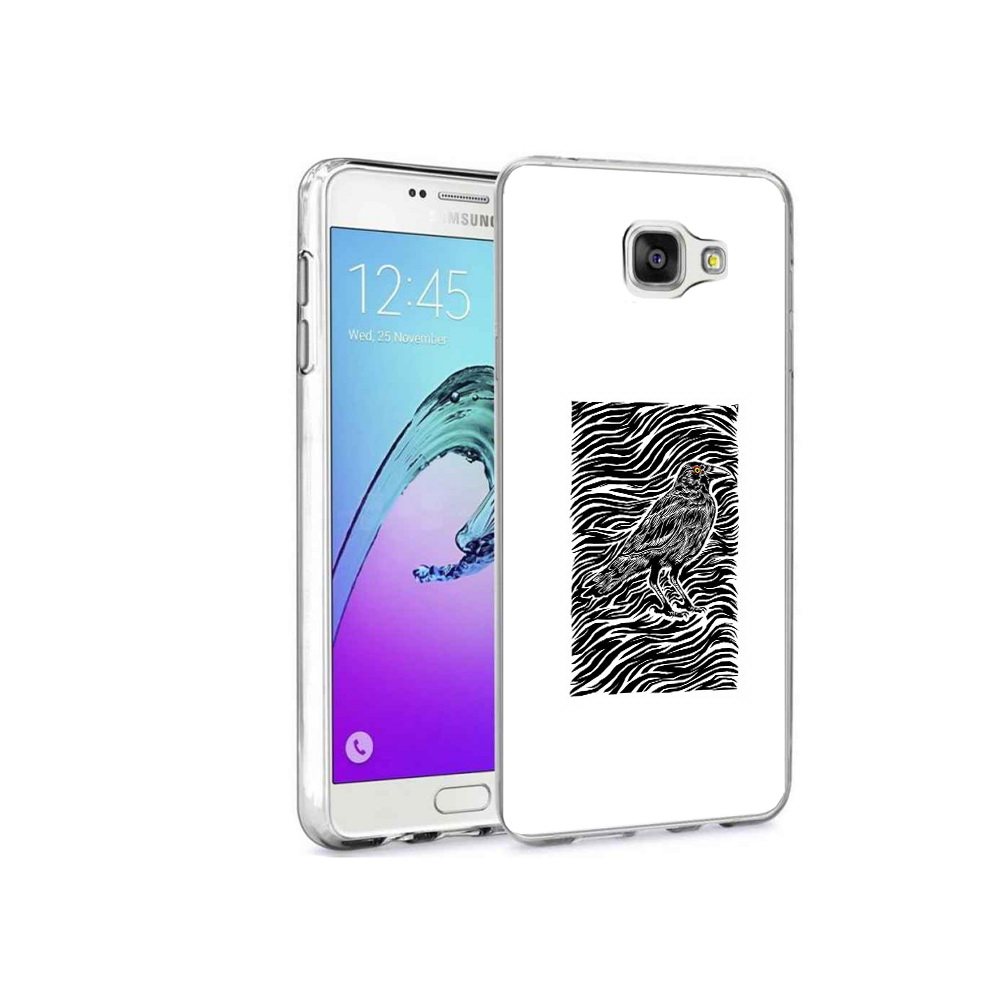 

Чехол MyPads Tocco для Samsung Galaxy A9 Pro ворон в абстракции (PT52968.556.272), Прозрачный, Tocco