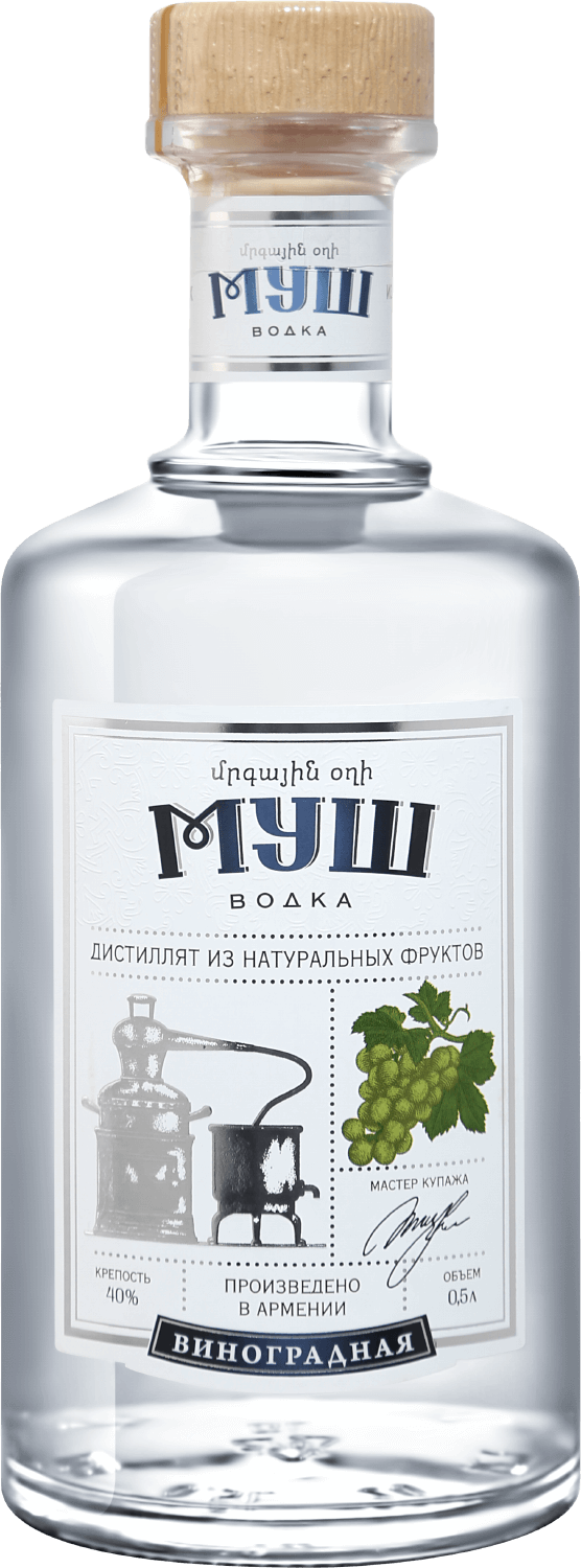 

Водка Муш виноградная 40% 0,5 л