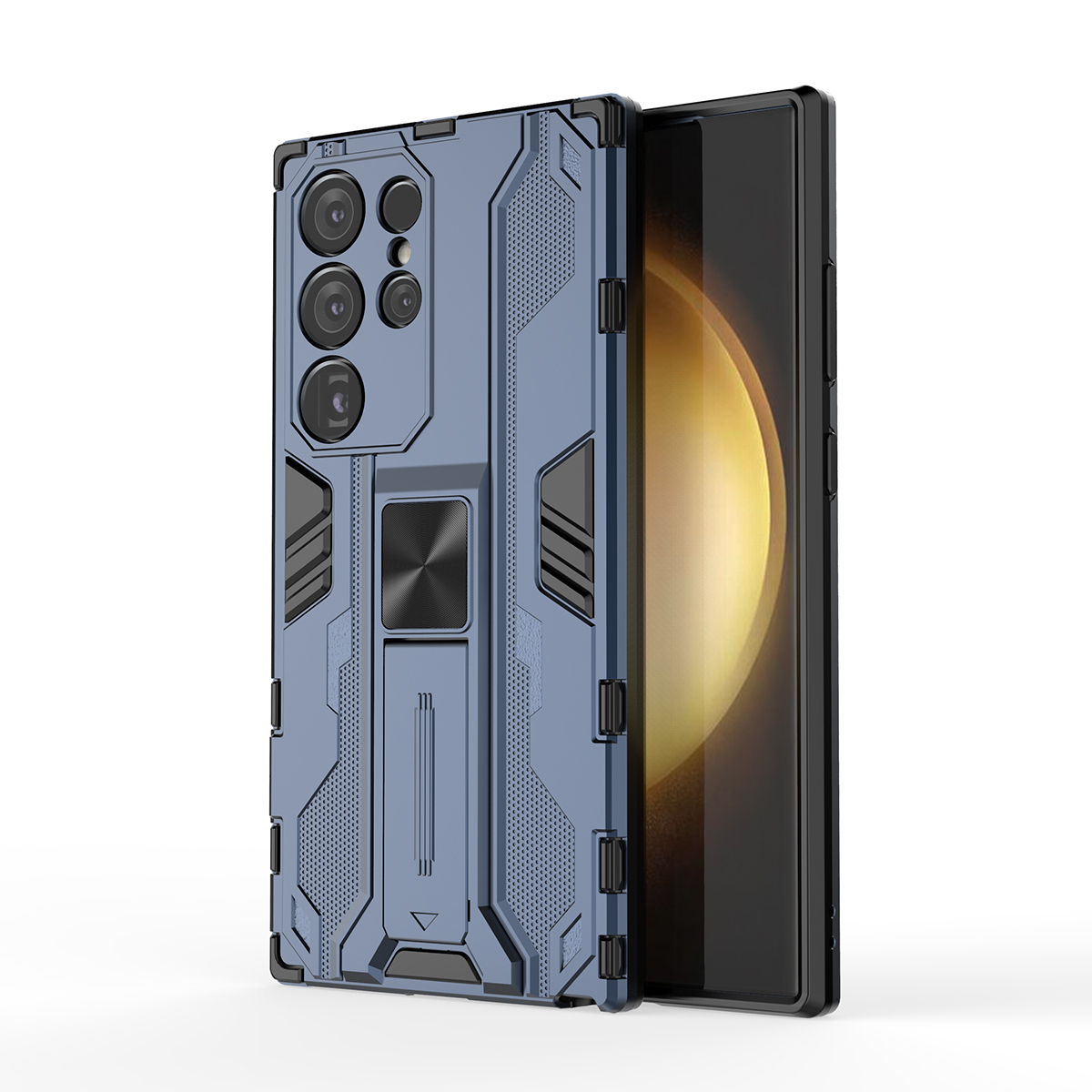 

Противоударный чехол Transformer для Samsung Galaxy S24 Ultra с подставкой, синий, Transformer