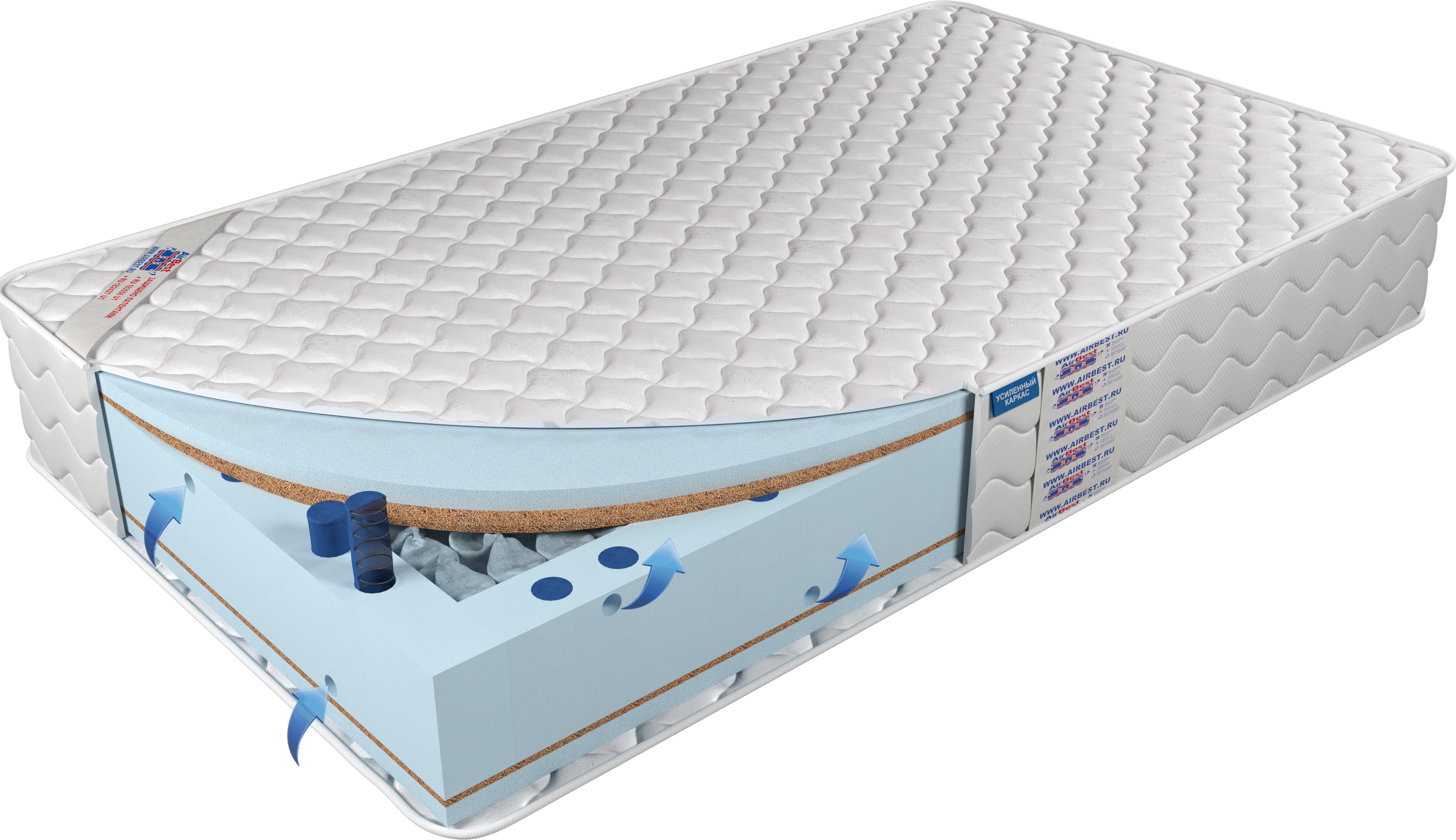 

Матрас Airbest Deep-3 TFK 110x190x26, Белый, Матрас Airbest Deep 3 TFK
