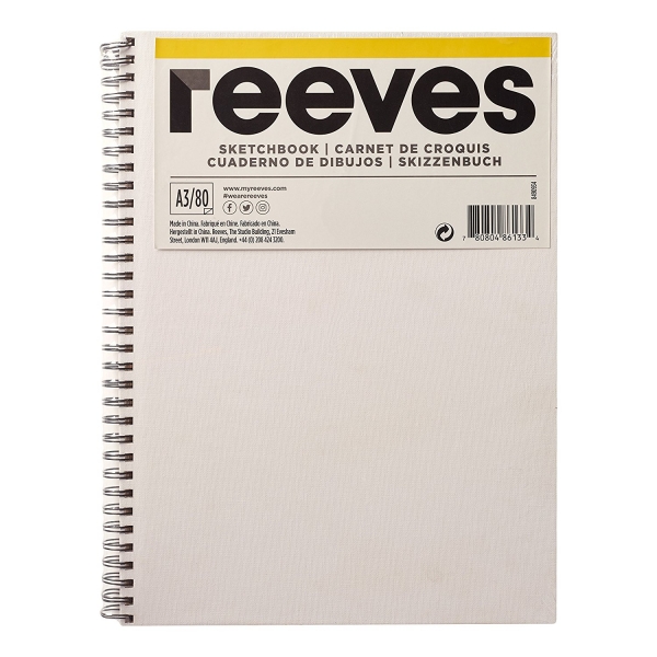

Блокнот Reeves Sketchbook, 80 листов А4, 120 г/м.кв, спираль