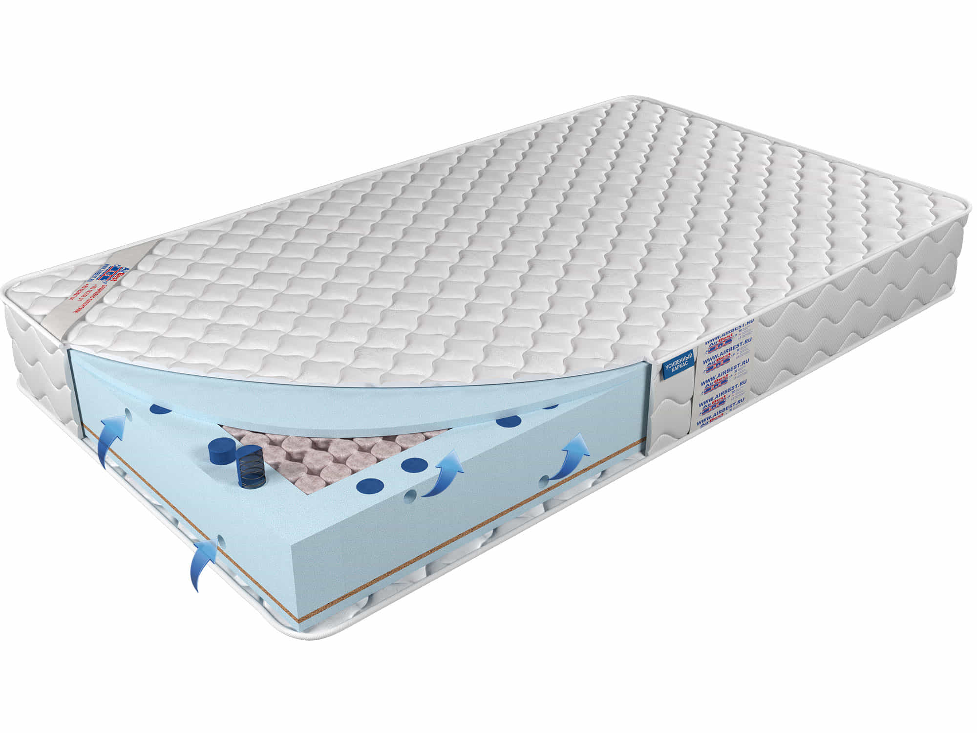 

Матрас Airbest Day s1000 90x180x21, Белый, Матрас Airbest Day s1000
