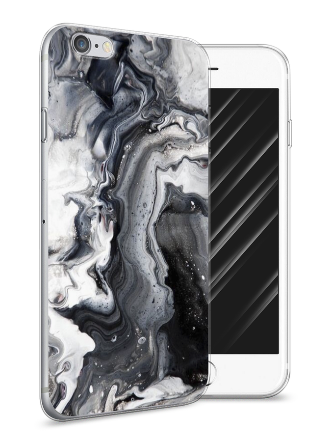 

Чехол Awog на Apple iPhone 6 / Айфон 6 "Бело-черные сложные полосы", Разноцветный, 10450-1