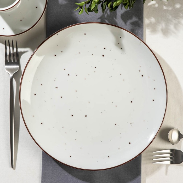 

Тарелка плоская DOTS white, d=26 см