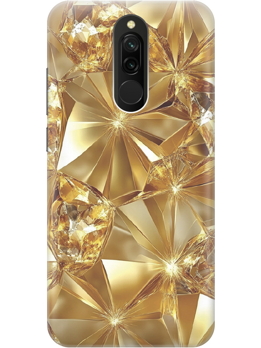 

Силиконовый чехол на Xiaomi Redmi 8 с принтом "Желтый сапфир", Прозрачный;золотистый, 722204532