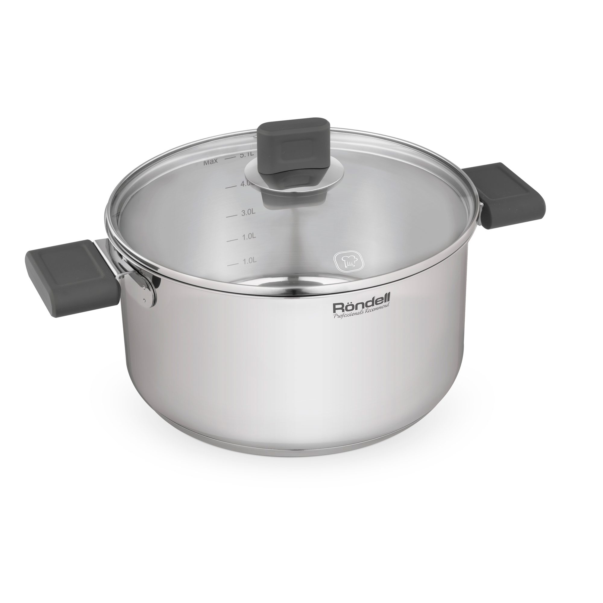 

Кастрюля стеклокерамика Rondell Quadro RDS-1597, Серебристый, RDS-1597