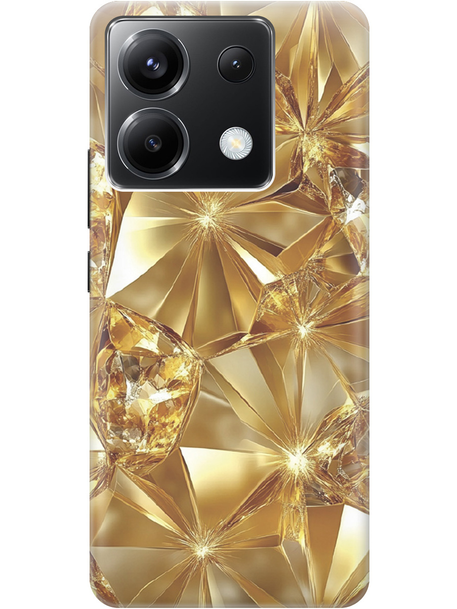 

Силиконовый чехол на Xiaomi Redmi Note 13 Pro 5G, Poco X6 5G с принтом "Желтый сапфир", Прозрачный;золотистый, 779827932
