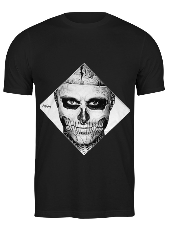 

Футболка мужская Printio Rick genest черная S, Черный, Rick genest