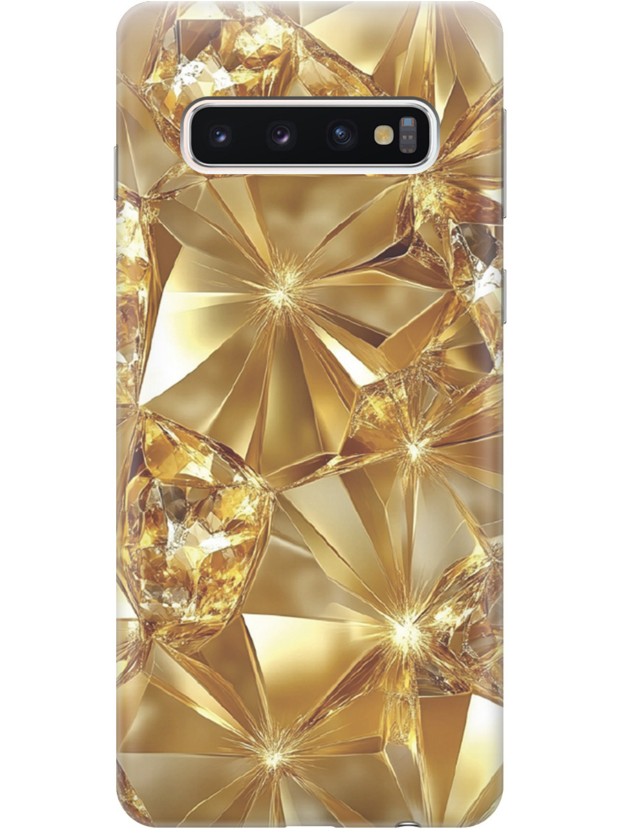

Силиконовый чехол на Samsung Galaxy S10 с принтом "Желтый сапфир", Прозрачный;золотистый, 720461332