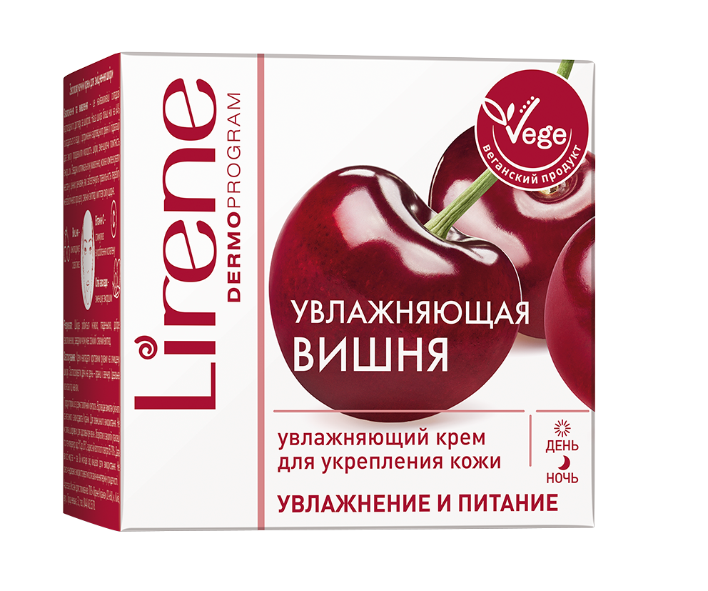 

Крем легкий Lirene Увлажнение и Питание Вишня и лимон увл.освеж.день/ночь, 50 мл